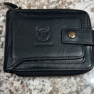 Black Leather Key & Card Organizer
